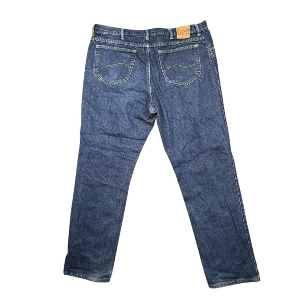 Lee Jeans Mens 42x34 Blue Regular Fit Straight Leg Denim 2008989 B283-022
